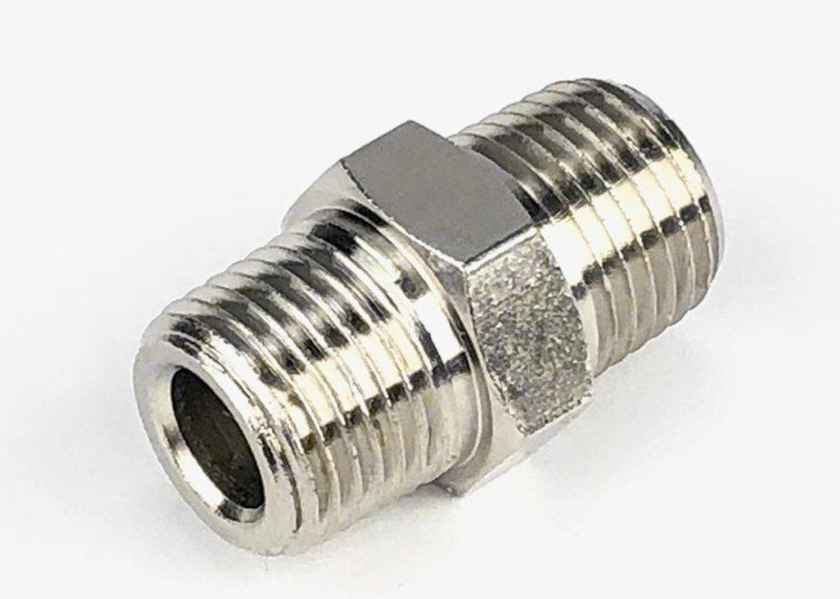 Photo of an NPT fitting on white background